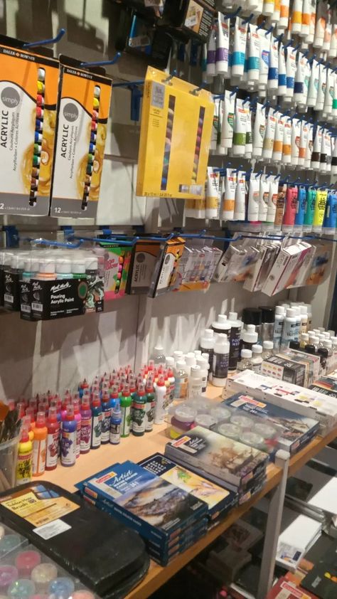 Art Store Aesthetic, Dream Art Room, Stationary Aesthetic, Aesthetic Paint, Kawaii Logo, Store Aesthetic, Stationary Store, Art Studio Room, Artsy Aesthetic