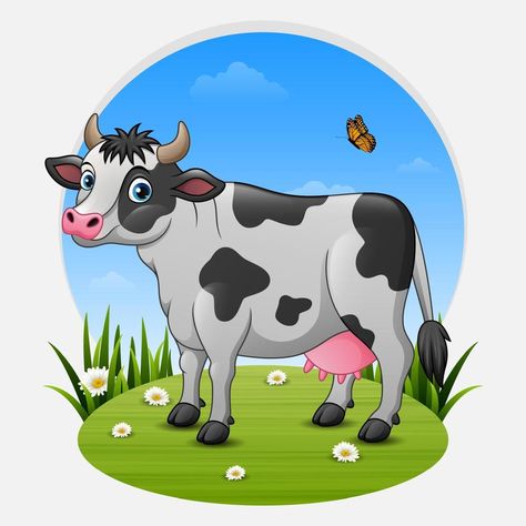 Cute Cow Photos, Cow Cartoon Drawing, Backdrop Painting, Cow Cartoon Images, Cow Clip Art, Cow Images, Baby Elephant Toy, Free Cartoon Characters, Preschool Charts