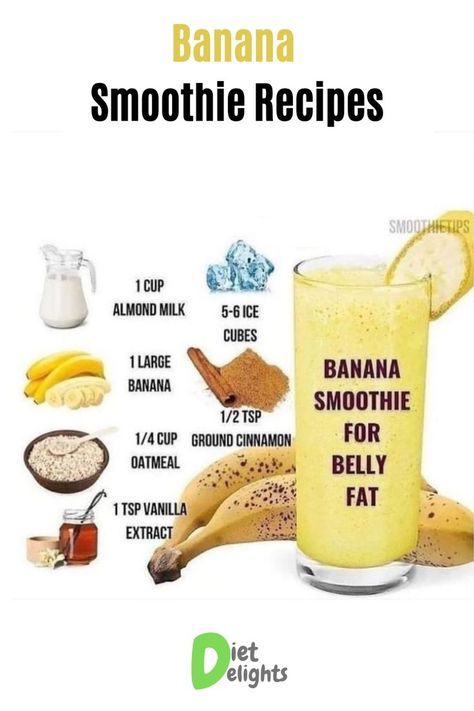 BANANA SMOOTHIE RECIPES #smoothiediet #smoothierecipes #smoothieforweightloss #smoothiebowl Breakfast Diet Smoothie, Smoothie Recipes Without Banana, Banana Juice Recipe, Banana Smoothie Recipe Easy, Banana Smoothie Recipes, Banana Shake Recipe, Healthy Ham, Easy Healthy Smoothie Recipes, Vegan Smoothie Recipes