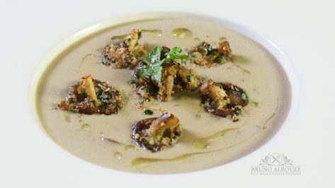 Mushroom Velouté - Bruno Albouze Veloute Soup, Bruno Albouze, Mushroom Stock, Dried Porcini Mushrooms, Recipe List, Western Food, Sauteed Mushrooms, Creamy Soup, Family Recipe