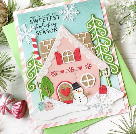 Gingerbread Cards, House Cards, Altar Ideas, Christmas Puns, Papertrey Ink Cards, Christmas Card Inspiration, Christmas Card Art, Cardmaking Ideas, Stampin Up Christmas Cards