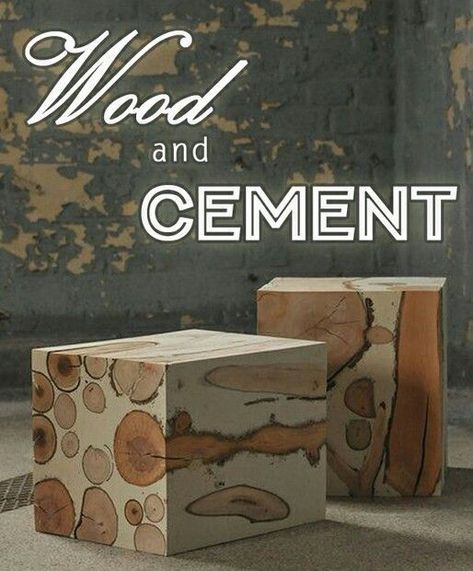 Wood And Cement, Woodworking Business Ideas, Decoration Beton, Hantverk Diy, Cement Blocks, Woodworking Shows, Cement Diy, Cement Art, Concrete Diy Projects