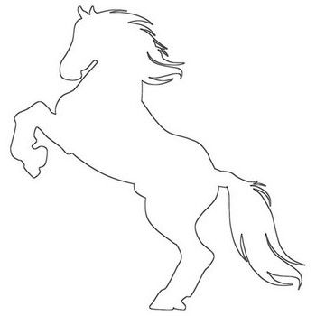 Horse Coloring Pages: Spirited Horse Outlines, Coloring Pages Horse Template Free Printable, Printable Horse Coloring Pages, Horse Template, Horse Themed Party, Horse Outline, Different Horse Breeds, Tye Dye Patterns, Horse Rearing, Rearing Horse