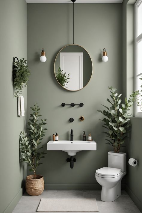 Toilet Colour Ideas, 2025 Bathroom Colors, Small Powder Bathroom, Guess Bathroom, Guests Bathroom, Small Powder Bathroom Ideas, Powder Bathroom Ideas, Teal House, Tiny Powder Room