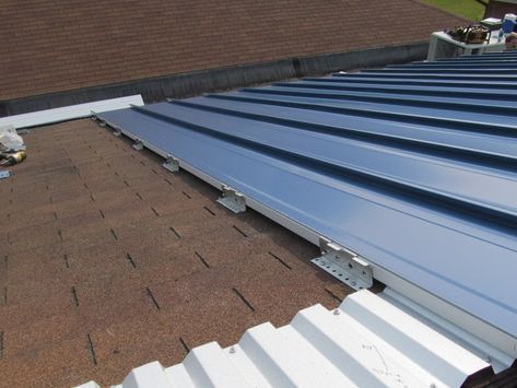 How to Install Metal Roofing Over Shingles Metal Roof Over Shingles, Diy Metal Roof, Metal Shingle Roof, Metal Roof Panels, Metal Roofing Systems, Metal Roof Installation, Sheet Metal Roofing, Corrugated Metal Roof, Roofing Options