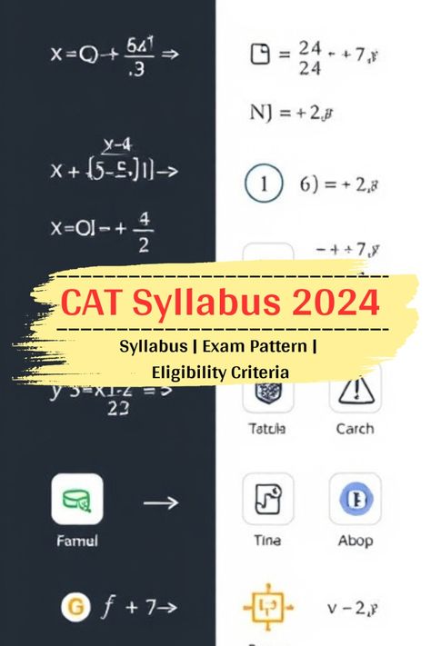 Aiming to crack CAT 2024? 🚀 Take a look at the full syllabus overview and get familiar with key topics in Quant, DI & LR, and VARC. With tips to improve your strategy and a breakdown of every section, this pin is a must-save for serious CAT aspirants! Cat Exam, Serious Cat, Indian Institutes Of Management, Sentence Correction, Critical Reading, Standard Deviation, Past Papers, Bar Graphs, Mock Test