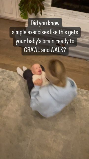 Pediatric brain development Chiro- Dr. Stefanie on Instagram: "✨🧠Stimulating the vestibular system in babies through activities like this rocking exercise sets the foundation for a lifetime of balance and coordination 🤸‍♂️. Regular vestibular stimulation is key for motor skills and overall physical development, helping babies progress from crawling 🚼 to walking on two feet 🦶🦶. Simple exercises like rocking provide crucial input to the brain, fostering balance and coordination needed for these milestones. Babies love it! 🤍👶 Try this easy exercise starting around 4 months of age and enjoy the smiles! 😊 #EarlyLearning #BrainBuildingActivities #BabyDevelopment #ParentingTips #BalanceAndCoordination #BabyExercises #ChildDevelopment #MomHacks #buildingbrilliantbrands" Pregnancy Preparation, Baby Progress, Vestibular System, Toddler Hacks, Baby Help, Baby Workout, Newborn Mom, Newborn Baby Tips, Physical Development