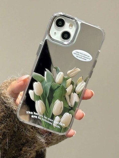 Tulip Pattern Phone Case Compatible With iPhone15/15Plus/15Pro/15Promax | SHEIN USA Iphone Covers Aesthetic, Tulip Phone Case, Phone Case Diy Paint, Bday Wishlist, Cute Ipad Cases, Apple Iphone Accessories, Tulip Pattern, Tech Cases, Iphone Organization