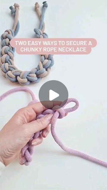 Chunky Macrame, Yarn Jewelry, Fiber Artist, Boho Macrame, Macrame Decor, Macrame Knots, Macrame Art, Macrame Projects, Macrame Necklace