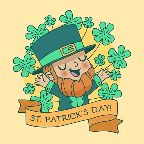 Patrick Drawing, San Patrick Day, Sant Patrick, Celebrations Around The World, Saint Patricks Day Art, St Patric, St Patricks Crafts, Print Design Template, San Patrick