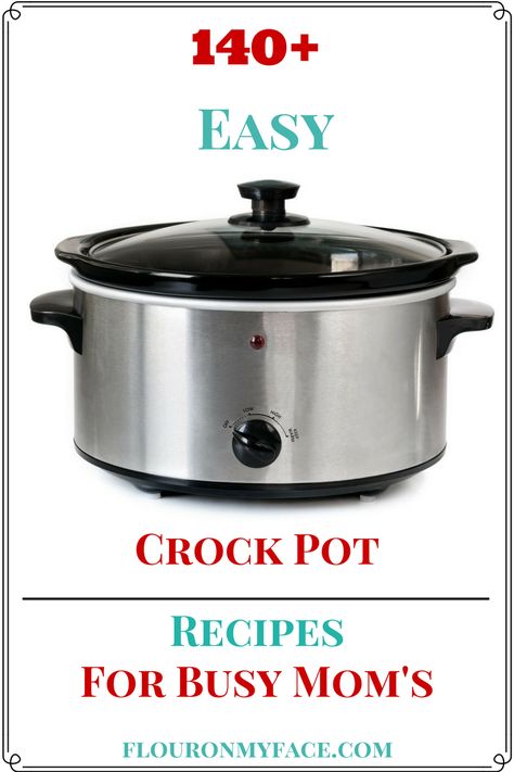 140 Easy Crock Pot Recipes for Busy Mom's Cottage Roll Slow Cooker, Cottage Roll, Gluten Free Crock Pot Recipes, Vegetarian Crockpot, 5 Ingredient Recipes, Cheese Chicken, Crockpot Pork, Crockpot Slow Cooker, Crockpot Cooking