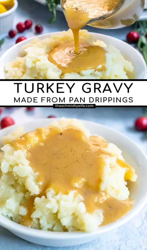 Thanksgiving Gravy With Drippings, Gravy Recipe With Drippings, Turkey Gravy Recipe With Drippings, Thanksgiving Turkey Gravy, Turkey Gravy Recipe Easy, Best Turkey Gravy, Turkey Gravy Easy, Turkey Gravy From Drippings, Homemade Turkey Gravy