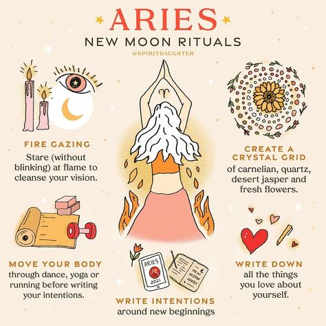 Hearth Magic, Aries New Moon, Aesthetic Witchcraft, New Moon In Aries, Spirit Daughter, Aries Baby, Aries Art, Aries Season, Aries Zodiac Facts