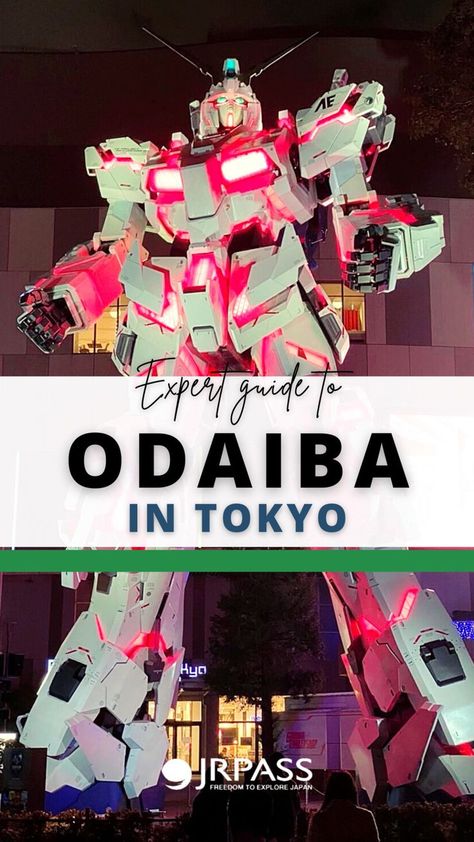 Odaiba is the most modern part of Tokyo, build on a reclaimed island in Tokyo Bay. The words fun, entertaining and romantic come to mind when asking a local about Odaiba, and that’s exactly the reason why you should visit. Here are our top tickets for Odaiba. #visitjapan #visittokyo #odaiba #japantravel #japantrip #gundam #divercitytokyoplaza #jrpasstrip #jrpass #tokyo #japan Odaiba Tokyo, Tokyo Japan Travel, Tokyo Bay, Visit Tokyo, Odaiba, Visit Japan, Into The Future, Reason Why, International Travel