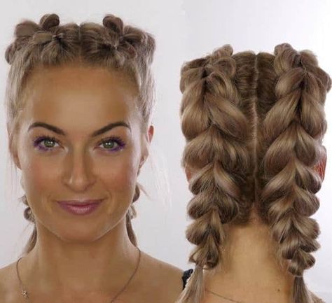 12 Enthralling Warrior Braid Hairstyles for Women Battle Braids Hairstyles, False Braid Hairstyles, Celtic Braids Women, Female Warrior Hairstyles, Warrior Braids Woman, Viking Braids Female Short Hair, Army Hairstyles For Women, Celtic Braids Hair, Warrior Hairstyles Woman