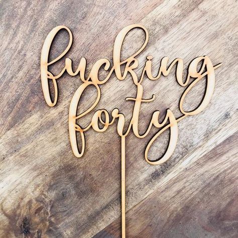 Forty Cake Topper, Cake Topper 40th Birthday, 40th Birthday Cake For Women, 40 Af, Cake Decorating Birthday, 40th Birthday Themes, 40th Birthday Cake Topper, 40th Bday Ideas, Fortieth Birthday