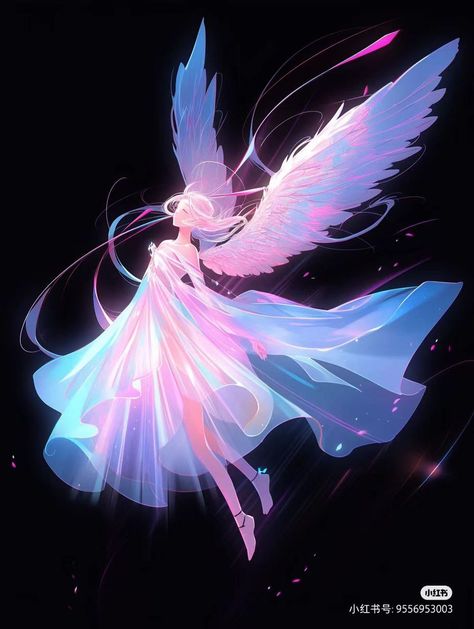 Wind Powers Magic Art, Wind Magic Fantasy Art, Flying Witch Anime, Anime Ice Goddess, Space Angels, Anime Angel Goddess, Pretty Flowers Pictures, Fantasy Tree, Dreamy Artwork