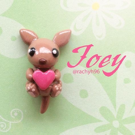 Made a little Joey for the collab group @thesculptingseven 😊 Hope you like it 💕✨ #polymerclay #polymerclaycharms #sculpey #fimo #cute #kawaii #joey #Australia #kangaroo #aussie #love #baby #craft Polymer Clay Kangaroo, Clay Kangaroo, Joey Kangaroo, Clay Creatures, Australia Kangaroo, Clay Magnets, Play Clay, Polymer Clay Animals, Love Baby