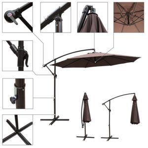 Best Cantilever Umbrella. 7 Best Offset Umbrella Reviews | OutsideModern Home Made Garden, Patio Sun Shades, Umbrella Outdoor, Offset Umbrella, Garden Umbrella, Cantilever Umbrella, Food Poster Design, Outdoor Market, Market Umbrella