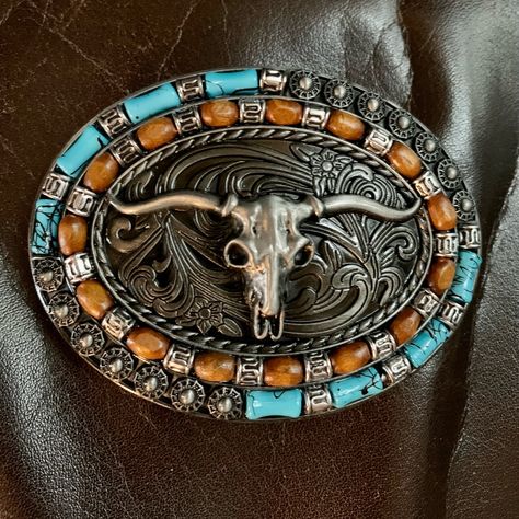 Modern Western Lightweight Belt Buckle. Unbranded Oval Measurements In Photos Unisex Nice Looking Longhorn Rodeo Belt Buckle For Those Country Concerts, Festivals, Western Parties, Line Dancing Or Them Nashville Nights. Cowboy, Cowgirl, Country Western, Bull Skull, Cowgirl Belt Buckles, Country Belts, Sadie Adler, Rodeo Belt, Rodeo Belt Buckles, Custom Belt Buckles, Cowgirl Belts, Western Parties, Western Belt Buckles