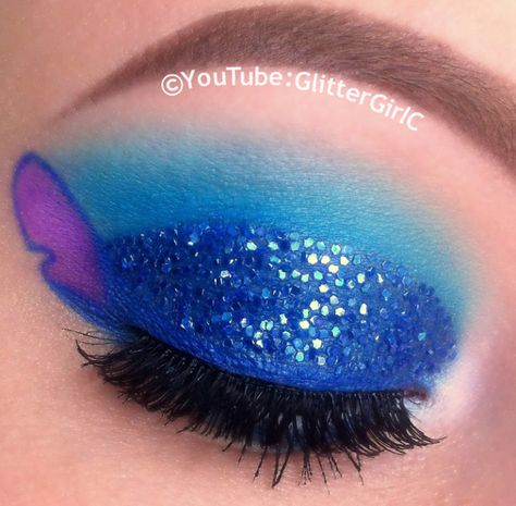 Stitch Makeup :D – GlitterGirlC Disney Eye, Stitch Makeup, Stitch Halloween Costume, Disney Eye Makeup, Disney Inspired Makeup, Stitches Makeup, Disney Eyes, Stitch Costume, Lilo Und Stitch