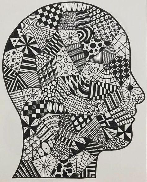 Its very beautiful ❤✨Its very... - Drawing Techniques Black Pen Drawing, Ink Drawing Techniques, Sharpie Doodles, Zen Doodle Patterns, Pen Pattern, Zen Doodle Art, Meaningful Drawings, Easy Canvas Art, Tangle Art