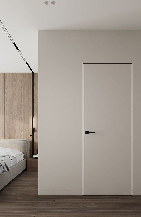 Designed Bedroom, Bedroom Entrance, Doors Interior Modern, Dekorasi Kamar Tidur, Door Design Interior, Modern Door, Understated Elegance, Home Room Design, Black Handle