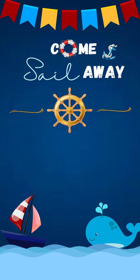 Sailor Invitation Template Sailor Invitation, Newborn Theme, Sailor Birthday, Sailor Theme, Ocean Cakes, Birthday Banners, Sea Theme, Contents Design, Birthday Banner