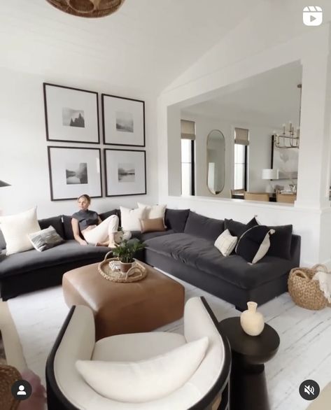 Black Sectional Living Room, Dark Grey Sofa Living Room, Velvet Couch Living Room, Gray Sectional Living Room, Dark Grey Couch Living Room, Grey Sofa Living Room, Leather Couches Living Room, Grey Couch Living Room, Couch Living Room