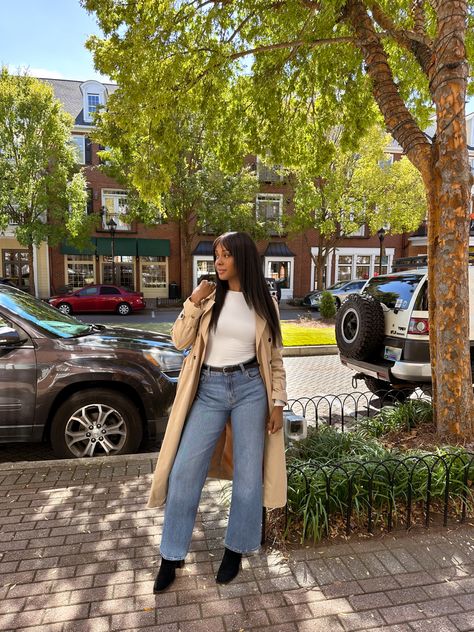 It’s trench coat season somewhere right? I’ve had this beige trench coat from Mango for 2 years now and it has held up really well. I paired it with some wide leg mid rise jeans and my skims dupe body suit from Amazon. #trenchcoat #fallfashion #coatsjackets Wide Leg Jeans Outfit, Beige Trench Coat, Mid Rise Jeans, Body Suit, Jean Outfits, Flare Jeans, Wide Leg Jeans, Chic Outfits, Trench Coat