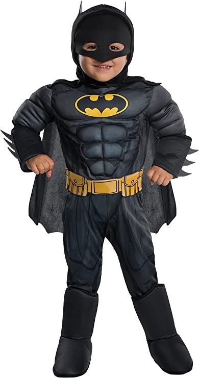 Amazon.com: Rubie's Batman Deluxe Toddler Costume : Clothing, Shoes & Jewelry Toddler Batman Costume, Batman Costume For Kids, Hood Cape, Batman Halloween, Batman Outfits, Batman Mask, Batman Costumes, Batman Costume, Batman Kids