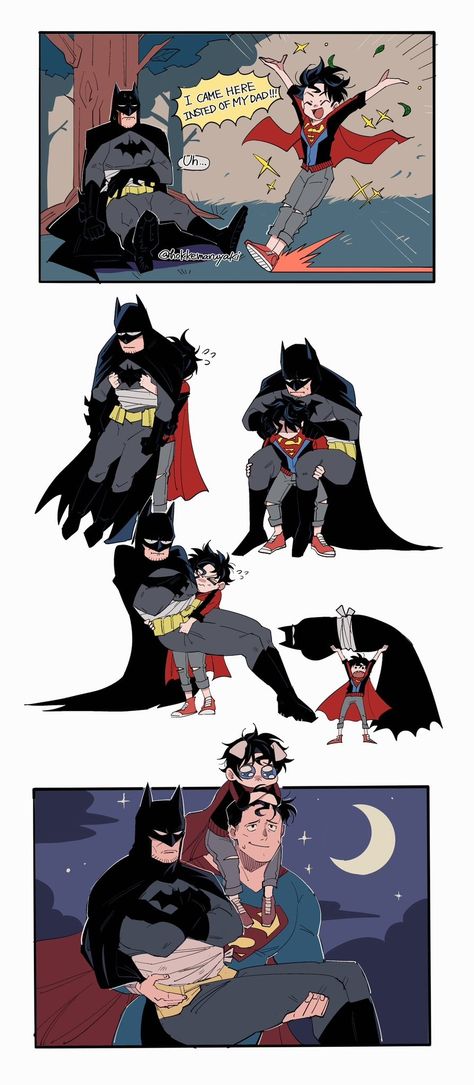 Batman And Batfamily, Comic Icons Dc, Batman And Superman Ship, Batman Family Funny, Superman X Batman Fanart, Timber Dc, Batfam Comics, Balister X Ambrosius, Superman X Batman Hot