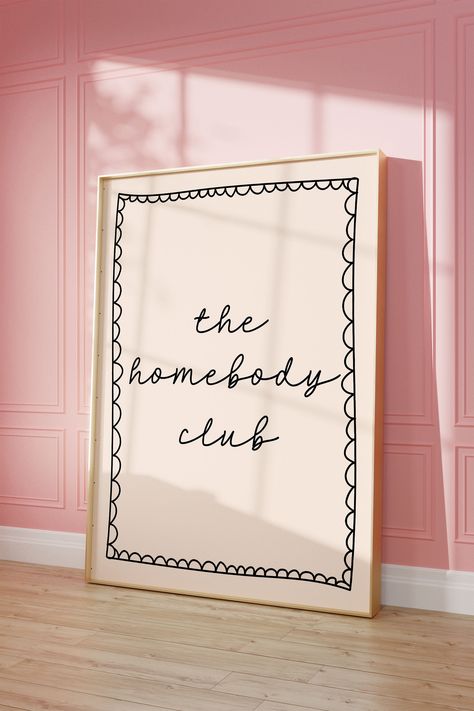 The homebody club Art Print | Black Hand drawn Home Poster, Introvert Print, let's stay home print, living room Bedroom Art Dorm Decor Coquette Poster, Homebody Club, Coquette Art, Black Coquette, Above Bed Wall Art, Capricorn Art, Unique Wallpapers, Let's Stay Home, Wall Art Above Bed