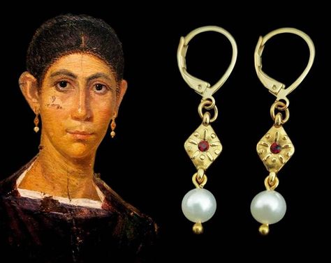 Ancient Roman Hairstyles, Roman Earrings, Roman Portrait, Ancient Jews, Roman Hairstyles, Ancient Roman Jewelry, Portrait Jewelry, Ancient Jewels, Roman Jewelry