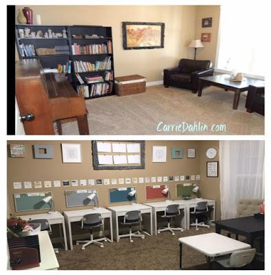 After School Room Ideas, Large Family Homeschool Room, Micro School, Homeschooling Room, Homeschool Room Design, Classroom Pictures, Classroom Tour, Family Room Makeover, Classroom Makeover