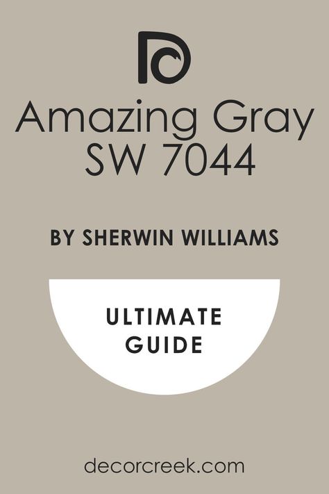 Amazing Gray SW 7044 by Sherwin Williams | Ultimate Guide Cement Grey Paint, Sw Amazing Gray Cabinets, Sw Amazing Gray Coordinating Colors, Amazing Gray Exterior, Sherwin Williams Amazing Gray Exterior, Sw Amazing Gray Exterior, Sw Amazing Gray, Amazing Gray Coordinating Colors, Amazing Gray Sherwin Williams Exterior