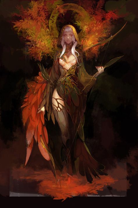 Autumn Eladrin, Fey Dnd, Dnd Monsters, 다크 판타지, Dnd Art, Fantasy Setting, Fantasy Inspiration, Dnd Characters, Fantasy Artwork