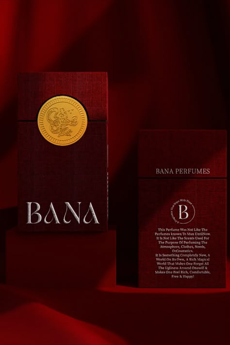 Crafted for connoisseurs who embrace opulence, BANA, a sublime luxury perfume brand, finds its visual masterpiece in the packaging designed by Mohammed Dorgham. Inspired by the Renaissance era, each Bana bottle is an olfactory masterpiece, capturing the essence of abundant living. Luxury Perfume Branding, Perfume Package Design, Cosmetic Packaging Design Luxury, Luxury Package Design, Royal Packaging, Luxury Perfume Packaging, Travel Magazine Layout, Perfume Package, Health Packaging