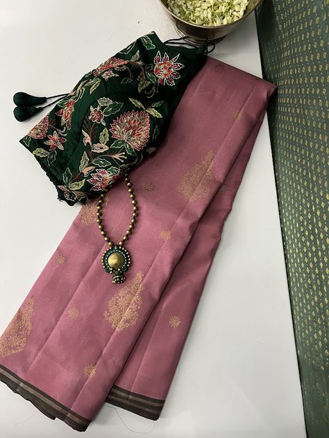 Veras allows us to channel our creativity through motifs, resulting in some of our most distinctive creations. Here is a wine maroon pure kanchipuram handwoven silk with pure zari buttas and floral motifs all through the body, beautifully set off with gold selvedge and a rich pallu. It's a classic palette, yet uniquely distinguished, bearing our unmistakable artistic imprint. Elegant Cotton Silk Saree With Intricate Embroidery, Festive Silk Saree With Motifs, Festive Silk Saree With Woven Motifs, Elegant Silk Saree With Woven Motifs, Everyday Saree, Luxury Silk Printed Saree, Pink Blouse Designs, New Saree Designs, Latest Blouse Designs Pattern