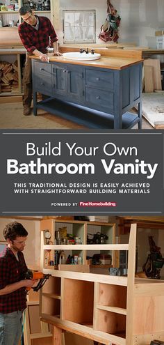 Building Bathroom Vanity Diy, Diy Master Bath Vanity, How To Build A Vanity Bathroom, Bathroom Vanity Diy Plans, Bathroom Vanity Building Plans, Building A Bathroom Vanity, Building Bathroom Vanity, How To Build Bathroom Vanity, How To Make A Bathroom Vanity