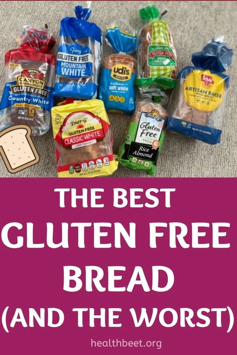 Finding the best gluten free bread can be hard. That's why we have done it for you. Learn more about Gluten Free Bread, the best and worst! Gluten Free Bread Brands, Healthy Gluten Free Bread, Health Beet, Gluten Free Shopping List, Gluten Free Fast Food, Wheat Free Bread, Schar Gluten Free, Dairy Free Bread, Homemade Gluten Free Bread