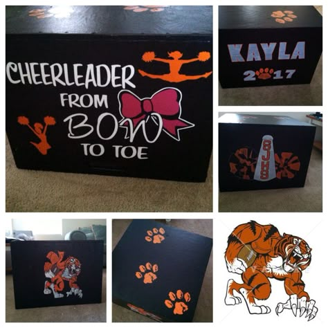 Cheerleading Boxes Designs, Cheer Valentines Box Ideas, Cheer Boxes To Stand On, Cheer Box Designs, Cheer Boxes Designs High School, Cheer Box Ideas High School, Cheer Box Ideas, Cheer Valentines, Valentines Box Ideas