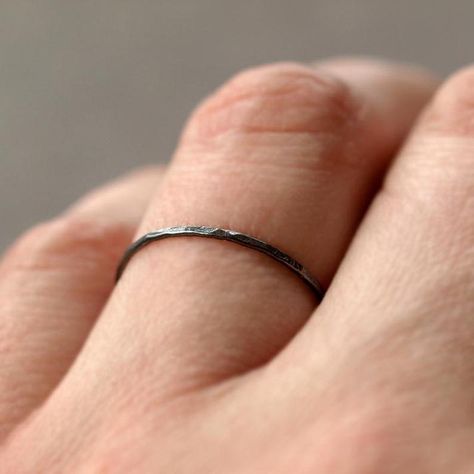 Stacking Jewelry, Dainty Gold Bracelet, Rings Etsy, Oxidized Silver Rings, Hammered Silver Ring, Wire Design, Jewelry Board, Handmade Gold Jewellery, Sterling Silver Stacking Rings