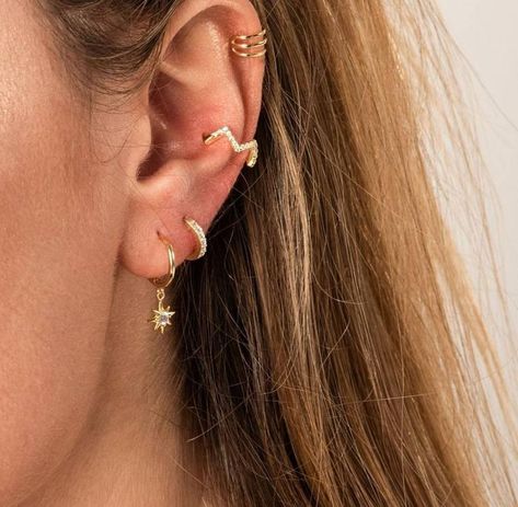 Feminine Jewelry, Unique Valentines Day Gifts, Gold Ear Cuff, Ear Cuff Earings, Sterling Jewelry, Birthday Gifts For Girlfriend, Cuff Earrings, Online Jewelry Store, 925 Sterling Silver Earrings