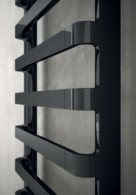 Aesthetics and performance for radiator designed by Antonio Citterio - Irsap presents Step collection at ISH 2015 @irsap Best Radiators, Black Towel Rail, Beach Home Interiors, Black Radiators, Bathroom Radiators, Antonio Citterio, Black Towels, Towel Radiator, Designer Radiator