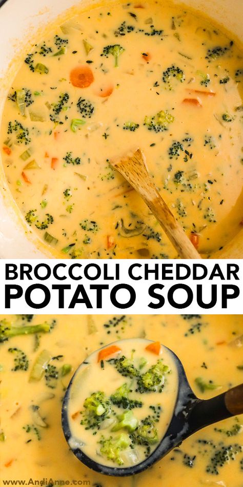 broccoli cheddar soup pinterest 1 Broccoli Cheddar Soup For Two, Best Cheddar Broccoli Soup, Broccoli Cheddar Soup With Potatoes, Brocolli Cheddar Soup Recipes, Brócoli Cheddar Soup, Broccoli Cheddar Potato Soup, Broccoli Cheese Potato Soup, Potato Broccoli Cheese Soup, Soup Broccoli Cheddar