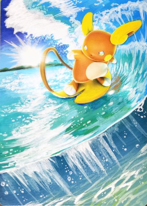 Raichu Wallpaper, Alolan Raichu, Pokemon Official Art, Pichu Pikachu Raichu, Pikachu Evolution, Old Pokemon, Pokemon Painting, Pokemon Official, Pokemon Alola