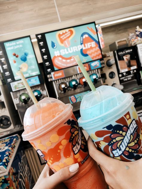 #adventure #slurpee #aesthetic Slurpees Aesthetic, Slurpies Aesthetic, Summer Gas Station Aesthetic, Gas Station Snacks Aesthetic, Gas Station Slushie, 711 Gas Station, Icee Slushie Aesthetic, Slurpee Aesthetic, Slushie Aesthetic