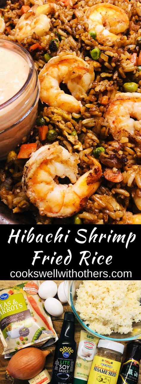 Fried rice made on the flat top grill or little griddle similar to Benihana with a homemade Yum Yum Sauce! #flattopgrill #hibachi #yumyum #littlegriddle Benihana Fried Rice, Hibachi Shrimp, Hibachi Fried Rice, Outdoor Griddle Recipes, Hibachi Recipes, Shrimp Fried Rice Recipe, Yum Sauce, Cooking Jasmine Rice, Cooking Stone