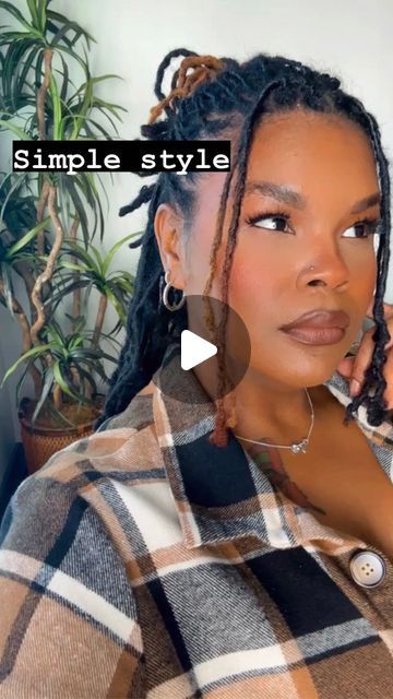 Ashley on Instagram: "How y’all doing? I’m somewhere in between doing what I want and what I gotta do. Here is my quick go to style when I need to get out the house in a timely manner. Half up half down messy bun. I’m gonna let my retwist have its moment 😌 #locs #locstyles #womenwithlocs #loc #locinspiration #ootd #nashville" Messy Loc Bun Styles, Half Up Half Down Messy, Half Up Half Down Loc Styles, Micro Locs, Bun Styles, Locs Hairstyles, Loc Styles, Half Up Half Down, Black Girls Hairstyles